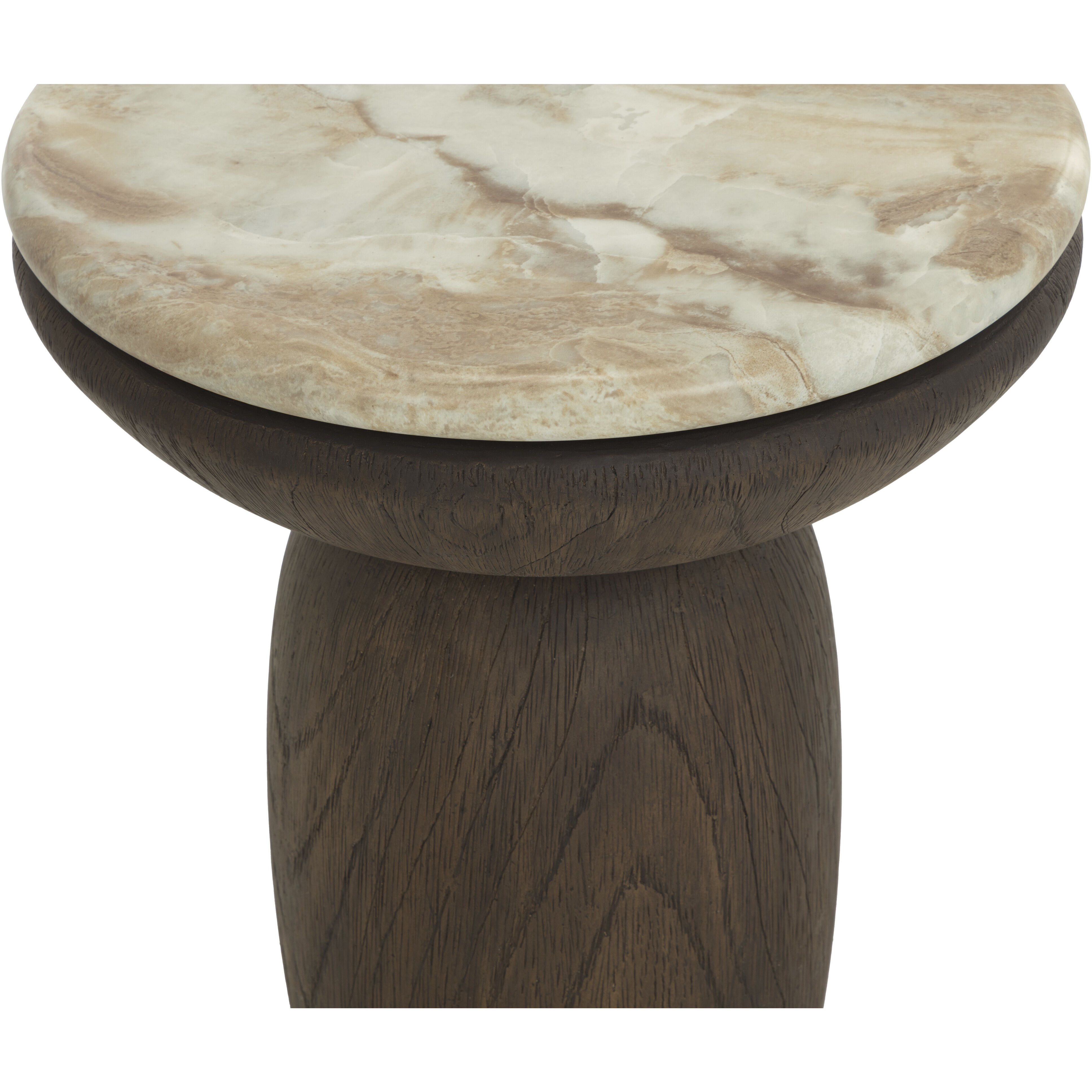 Orula 21 X 18 inch Marble Look / Macchiato Outdoor End Table